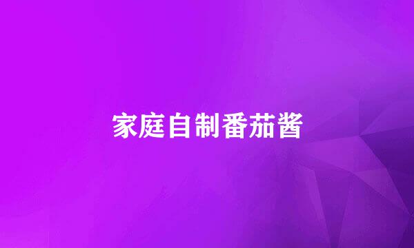 家庭自制番茄酱