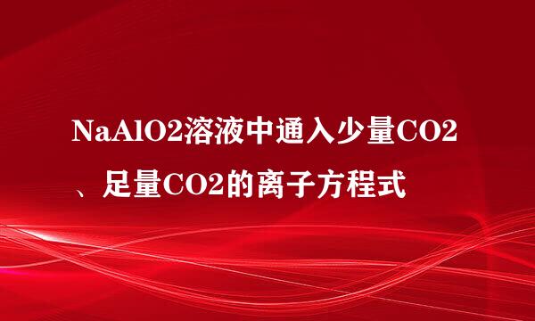 NaAlO2溶液中通入少量CO2、足量CO2的离子方程式