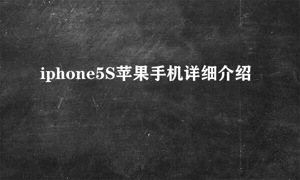 iphone5S苹果手机详细介绍