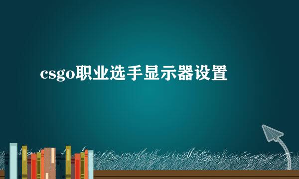 csgo职业选手显示器设置