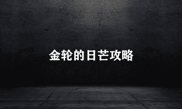 金轮的日芒攻略