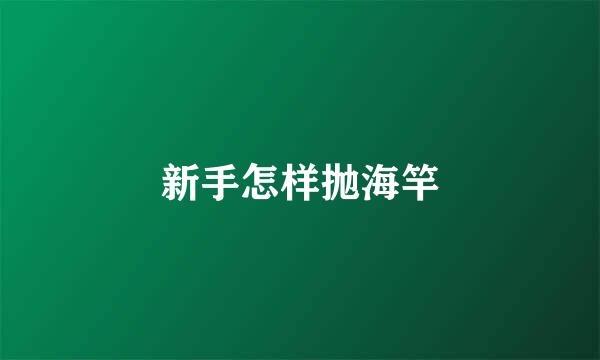 新手怎样抛海竿