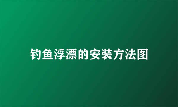 钓鱼浮漂的安装方法图