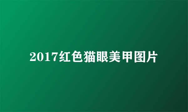 2017红色猫眼美甲图片