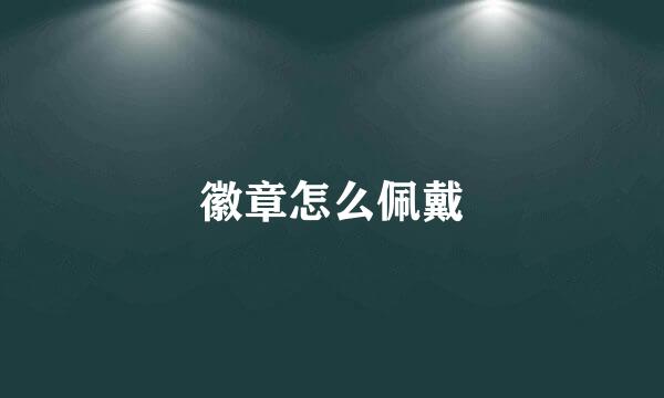徽章怎么佩戴