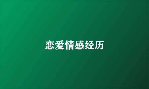 恋爱情感经历