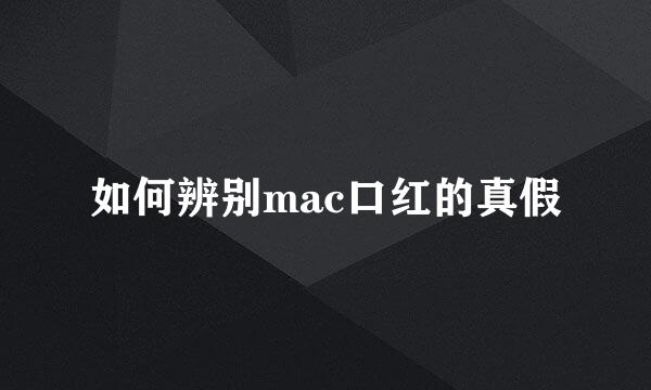 如何辨别mac口红的真假