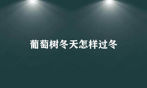 葡萄树冬天怎样过冬