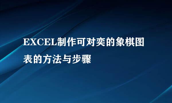 EXCEL制作可对奕的象棋图表的方法与步骤