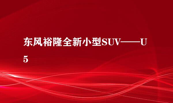 东风裕隆全新小型SUV——U5