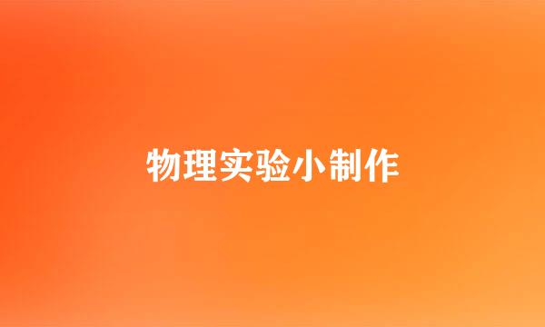 物理实验小制作
