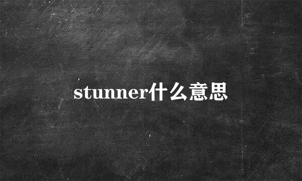 stunner什么意思