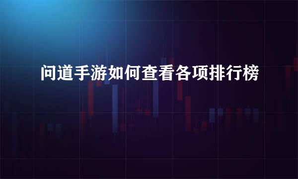 问道手游如何查看各项排行榜