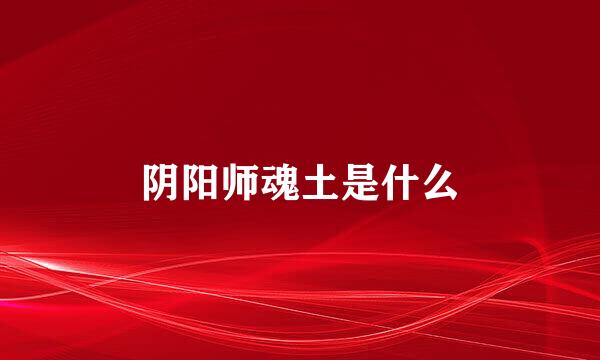 阴阳师魂土是什么