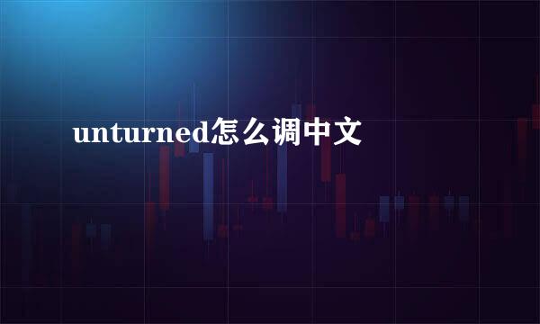 unturned怎么调中文