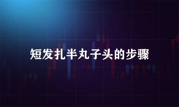 短发扎半丸子头的步骤