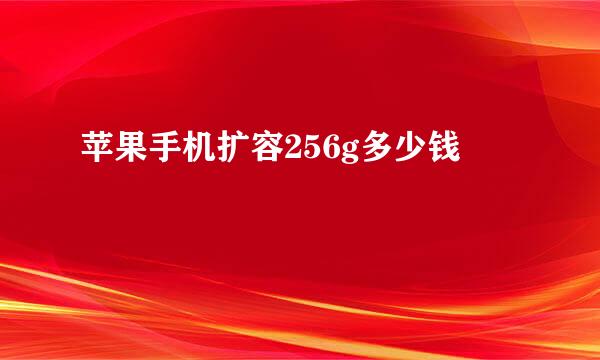 苹果手机扩容256g多少钱