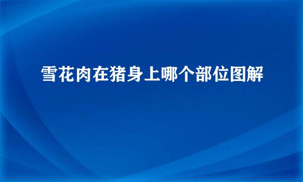 雪花肉在猪身上哪个部位图解