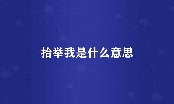 抬举我是什么意思