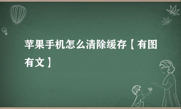 苹果手机怎么清除缓存【有图有文】