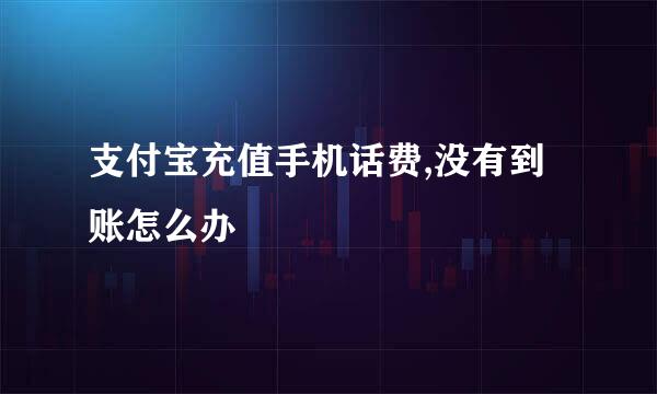 支付宝充值手机话费,没有到账怎么办