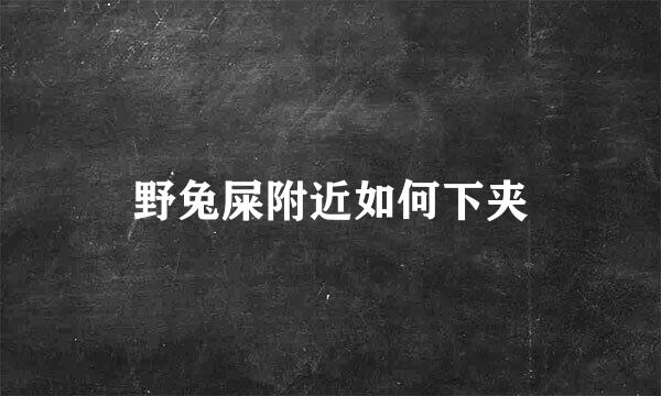 野兔屎附近如何下夹