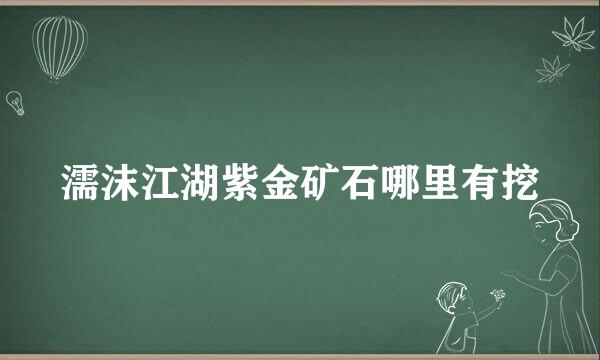 濡沫江湖紫金矿石哪里有挖