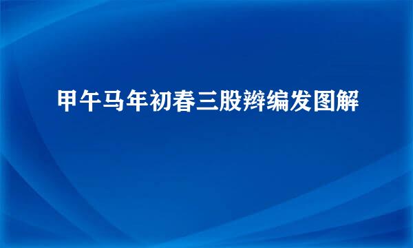 甲午马年初春三股辫编发图解