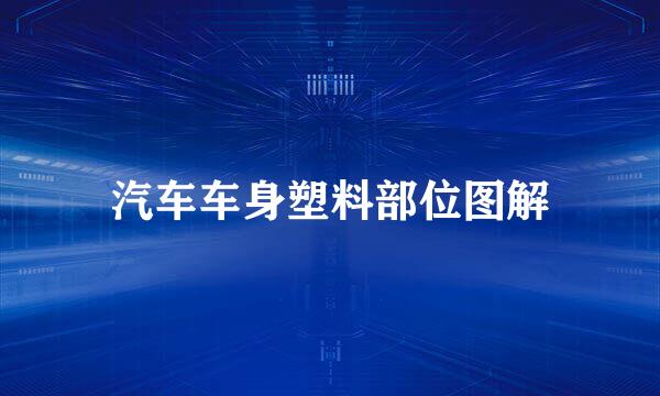 汽车车身塑料部位图解