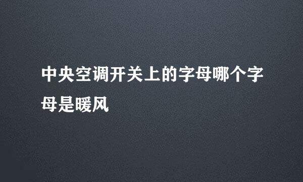 中央空调开关上的字母哪个字母是暖风