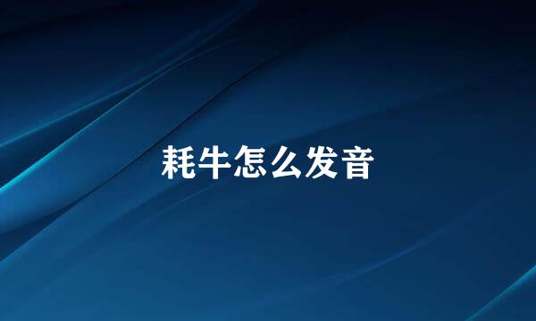 耗牛怎么发音