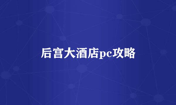 后宫大酒店pc攻略