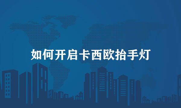 如何开启卡西欧抬手灯