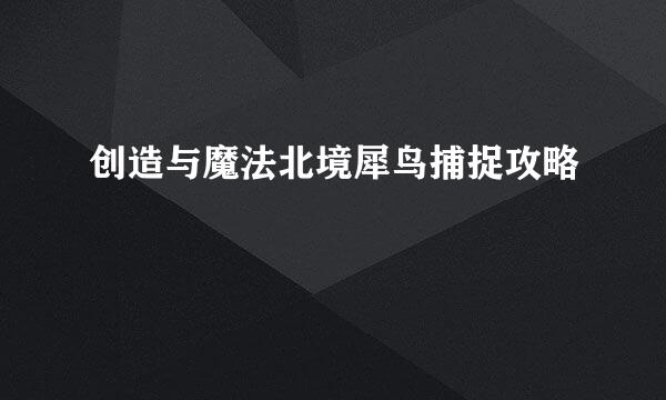 创造与魔法北境犀鸟捕捉攻略