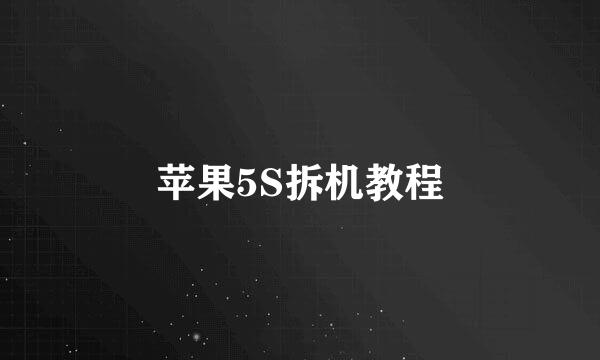 苹果5S拆机教程