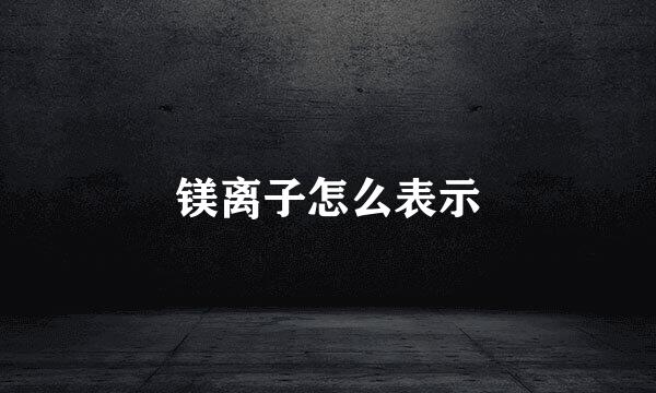 镁离子怎么表示