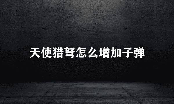 天使猎弩怎么增加子弹