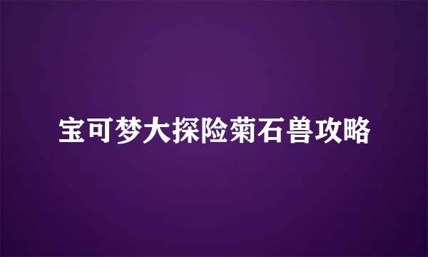 宝可梦大探险菊石兽攻略