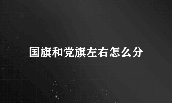 国旗和党旗左右怎么分