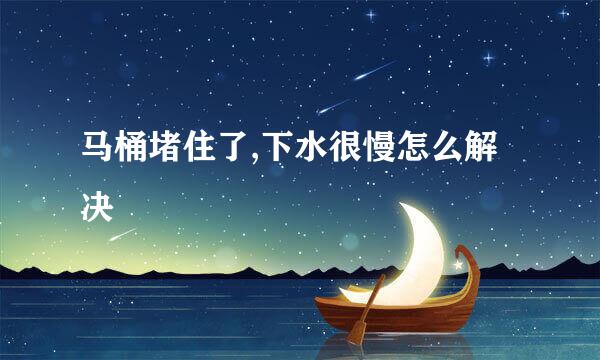 马桶堵住了,下水很慢怎么解决