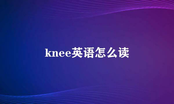 knee英语怎么读