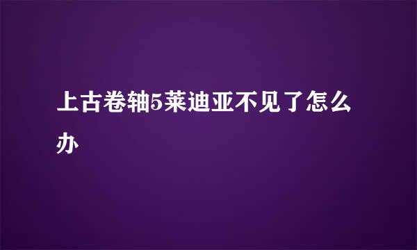 上古卷轴5莱迪亚不见了怎么办