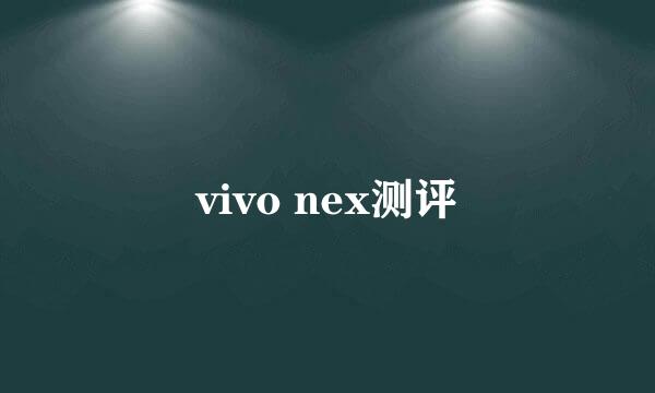 vivo nex测评
