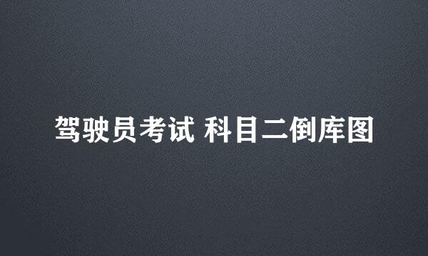 驾驶员考试 科目二倒库图