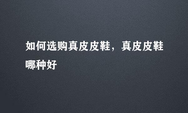 如何选购真皮皮鞋，真皮皮鞋哪种好