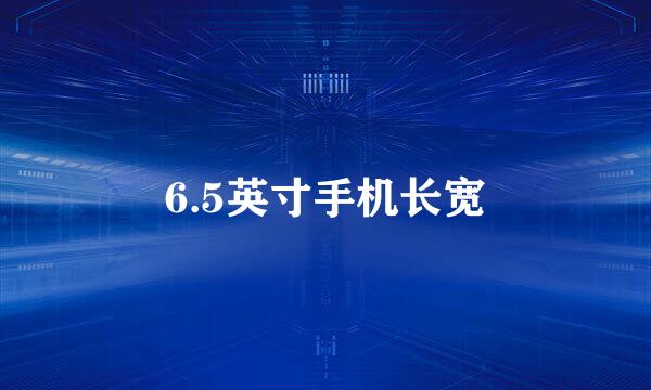 6.5英寸手机长宽
