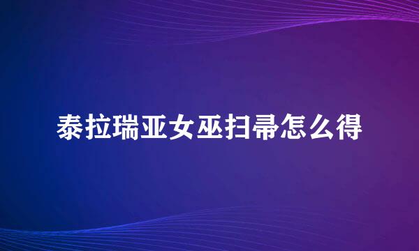 泰拉瑞亚女巫扫帚怎么得