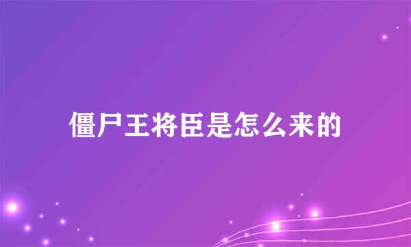 僵尸王将臣是怎么来的