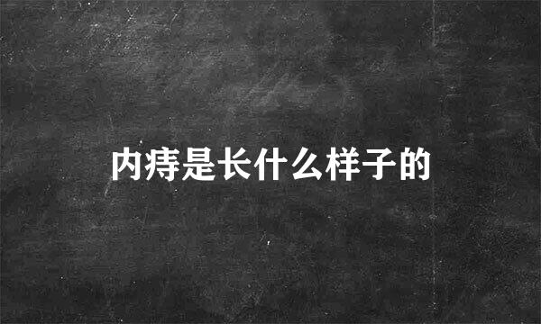 内痔是长什么样子的