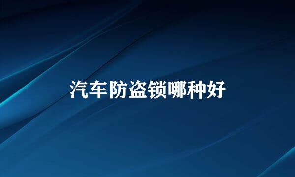 汽车防盗锁哪种好